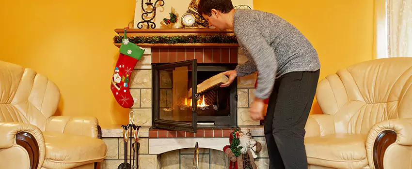 Rusted Metal Fireplace Restoration in Concord, Ontario